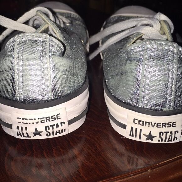 Kids converse size 2 grayish blue metallic color - Picture 4 of 8